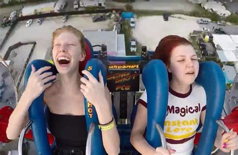 girl passes out on slingshot